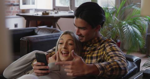 Couple Relaxing at Home, Enjoying Quality Time Together - Download Free Stock Images Pikwizard.com