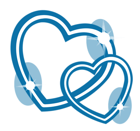 interlinked heart shapes glowing with sparkles on transparent background - Download Free Stock Videos Pikwizard.com