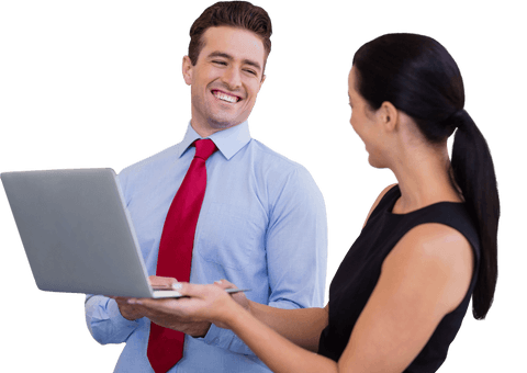 Transparent Interaction Sharing Information with Laptop - Download Free Stock Videos Pikwizard.com