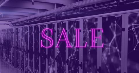 Technology Sale Banner in Modern Server Room - Download Free Stock Images Pikwizard.com