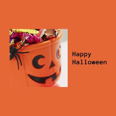 halloween treats in jack o' lantern bucket for festive celebrations - Download Free Stock Templates Pikwizard.com