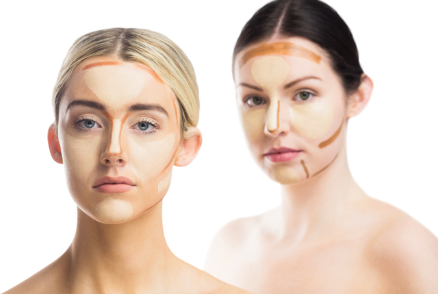 Women with Transparent Contouring Makeup in Studio Setting - Download Free Stock Videos Pikwizard.com