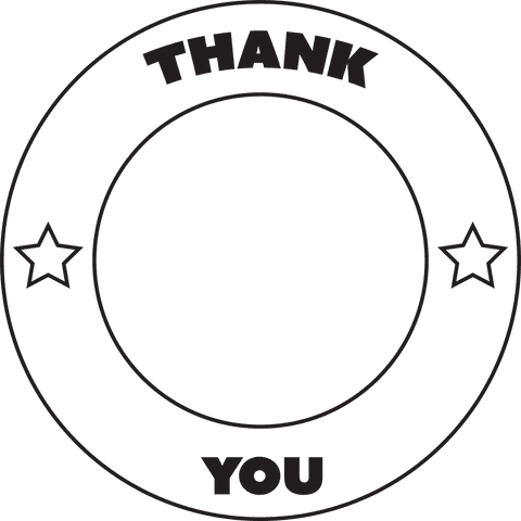 thank you circle with stars on transparent background - Download Free Stock Videos Pikwizard.com