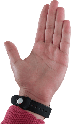 Transparent Close-Up of Hand Wearing Black Wristband - Download Free Stock Videos Pikwizard.com