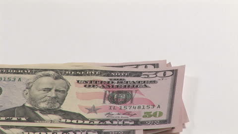 American Dollars on Neutral Background