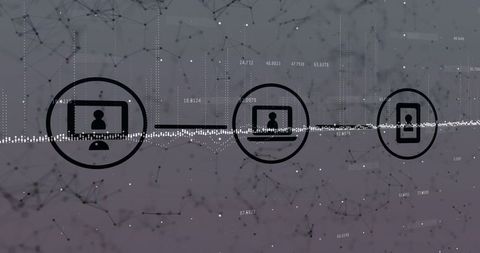 Digital Communication on Abstract Network with Device Icons