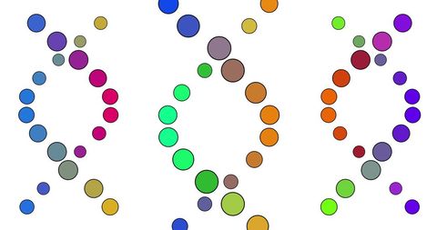 Colorful DNA Helix Illustration on White Background - Download Free Stock Images Pikwizard.com