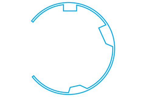 Blue Circle Design with Openings on Transparent Background - Download Free Stock Videos Pikwizard.com