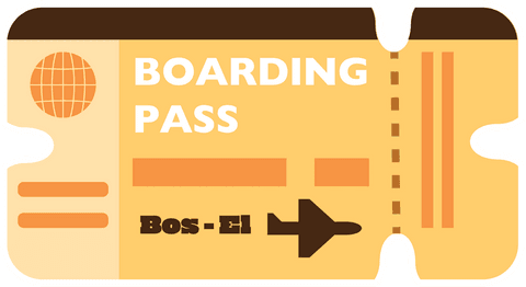 transparent boarding pass vector floating on clear background - Download Free Stock Videos Pikwizard.com