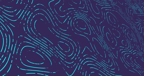 Abstract wave pattern with white lines on blue background