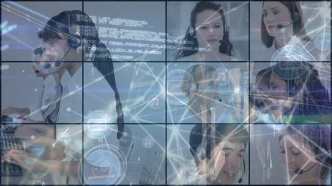 Global Team Collaboration with Digital Interface Overlay