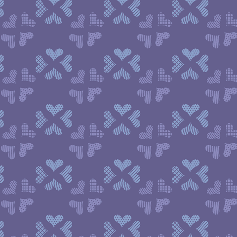 Transparent blue heart pattern romance illustration