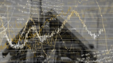 Abstract Financial Insights Over Modern Warehouse Visual