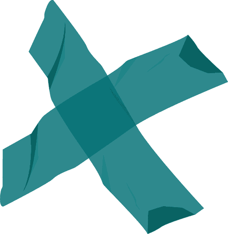 overlapping teal tape with creases on transparent background - Download Free Stock Videos Pikwizard.com