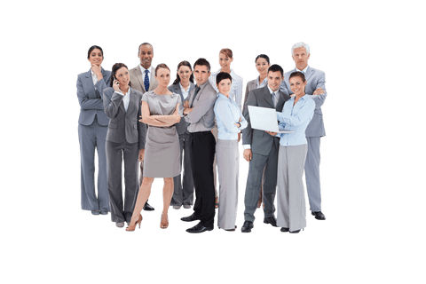 diverse business team standing confidently transparent background - Download Free Stock Videos Pikwizard.com