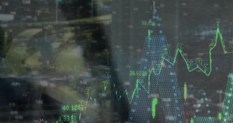 Smart City and Financial Growth with Digital Graphs - Download Free Stock Images Pikwizard.com