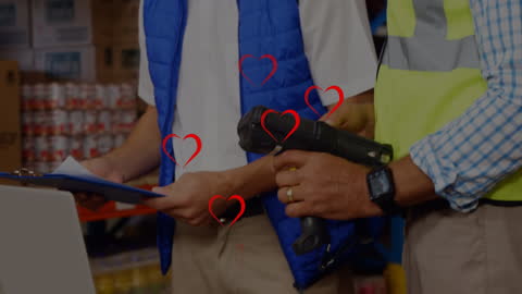 Warehouse Data Processing Animated Digital Interface