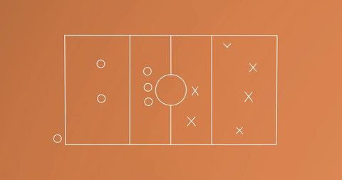 Abstract Sports Game Plan Blueprint on Orange Background - Download Free Stock Images Pikwizard.com