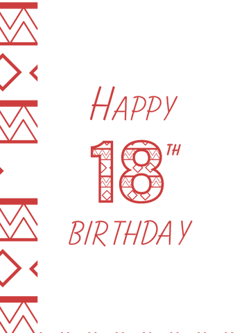 transparent 18th birthday card design with pattern - Download Free Stock Videos Pikwizard.com