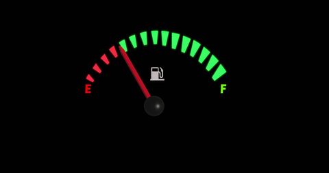 Fuel Gauge Animation Over Black Background - Download Free Stock Images Pikwizard.com