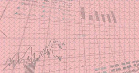 Abstract financial data and analytics with geometric patterns