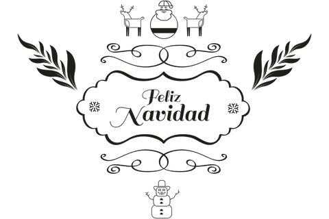 Feliz Navidad Typography with Festive Illustrations Transparent - Download Free Stock Videos Pikwizard.com