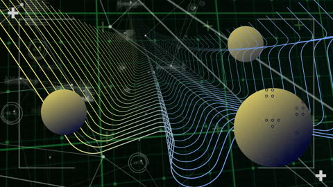Abstract Global Network and Digital Interface Concept