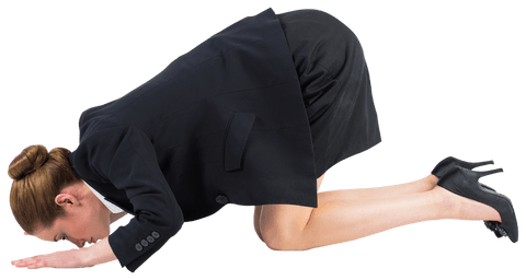 businesswoman bows low on transparent background - Download Free Stock Videos Pikwizard.com