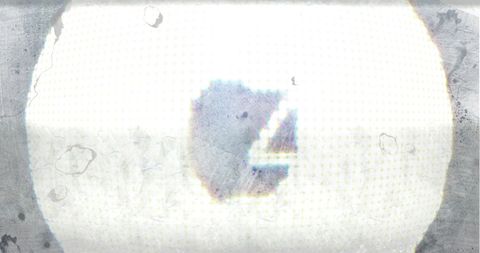 Vintage style distressed number 4 in circular frame