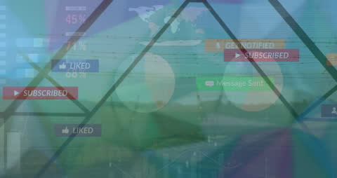 Digital Technology and Networking Financial Interface Concept