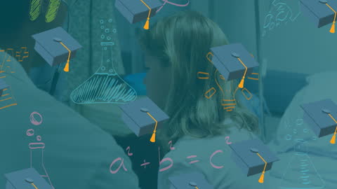 Pediatric Consultation with Educational Science Elements Overlay