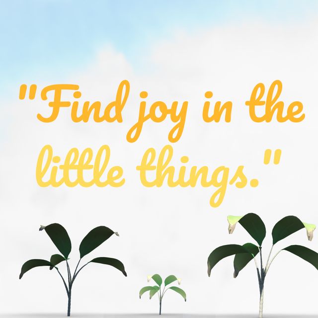 Inspirational Quote with Growing Plants Promoting Positivity - Download Free Stock Templates Pikwizard.com