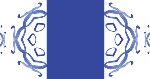 Decorative blue pattern on transparent background for design projects