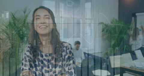 Business Professional Analyzing Data in Modern Office