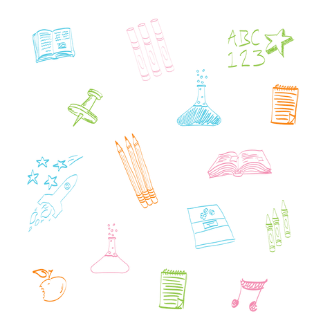 Colorful School Items Icons on Transparent Background - Download Free Stock Videos Pikwizard.com