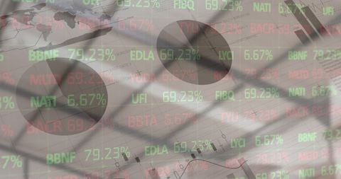 Transparent Financial Data Overlapping Stock Charts and Maps
