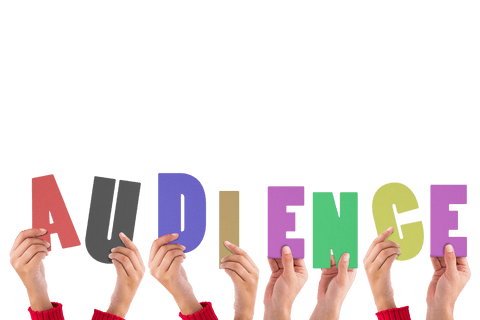 hands holding audience text over transparent background - Download Free Stock Videos Pikwizard.com