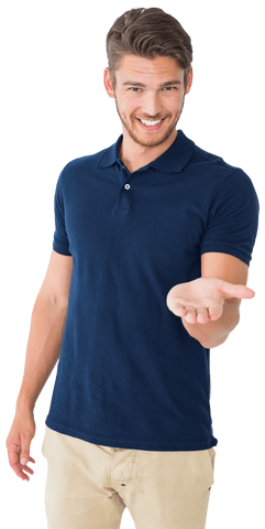 transparent cheerful man gesturing warm welcome - Download Free Stock Videos Pikwizard.com