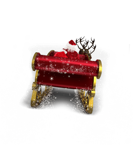 Festive Red Sleigh with Santa on Transparent Background - Download Free Stock Videos Pikwizard.com