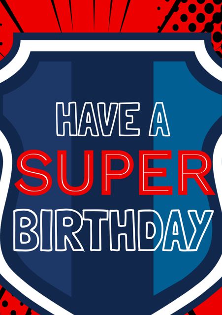 Superhero Themed Birthday Card Design With Bold Typography - Download Free Stock Videos Pikwizard.com