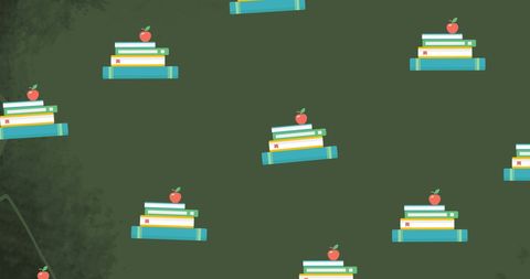Welcome Back to School Concept Background with Books