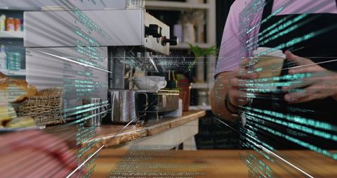 Coffee Culture Meets Technology: Barista at Work with Digital Overlay