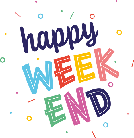 Colorful Typography 'Happy Weekend' Text on Transparent Background - Download Free Stock Videos Pikwizard.com