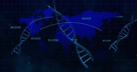 Global DNA and Data Processing Innovation Concept - Download Free Stock Images Pikwizard.com