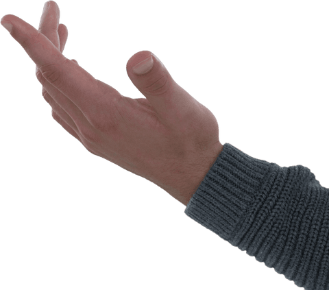 transparent hand gesture upward waving in gray sweater - Download Free Stock Videos Pikwizard.com