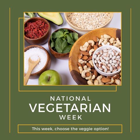national vegetarian week healthy food campaign poster - Download Free Stock Templates Pikwizard.com