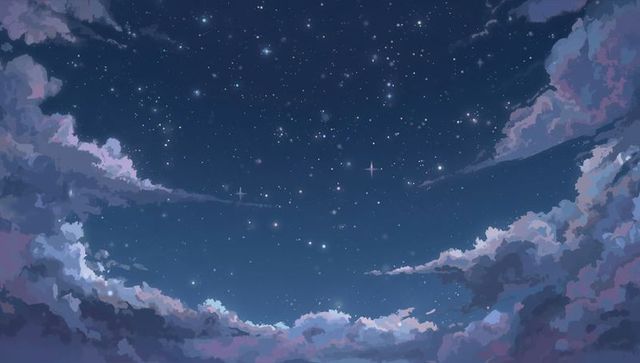 Starry Night Through Cloud Ring: Ethereal Cosmic Sky with Glowing Nebula Highlights