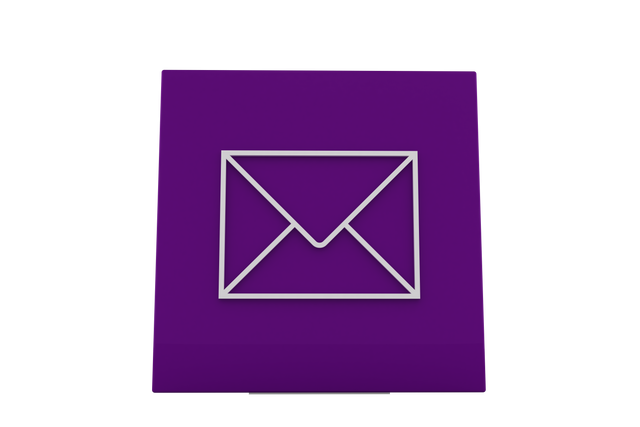 Purple Square with Envelope Symbol on Transparent Background - Download Free Stock Videos Pikwizard.com