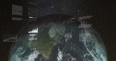 Digital Data Processing over Globe with Global Connection - Download Free Stock Images Pikwizard.com