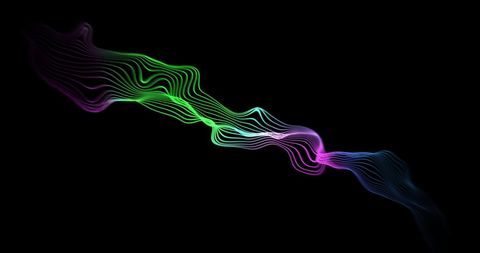 Flowing Lines of Digital Data Connection in Neon Colors - Download Free Stock Images Pikwizard.com
